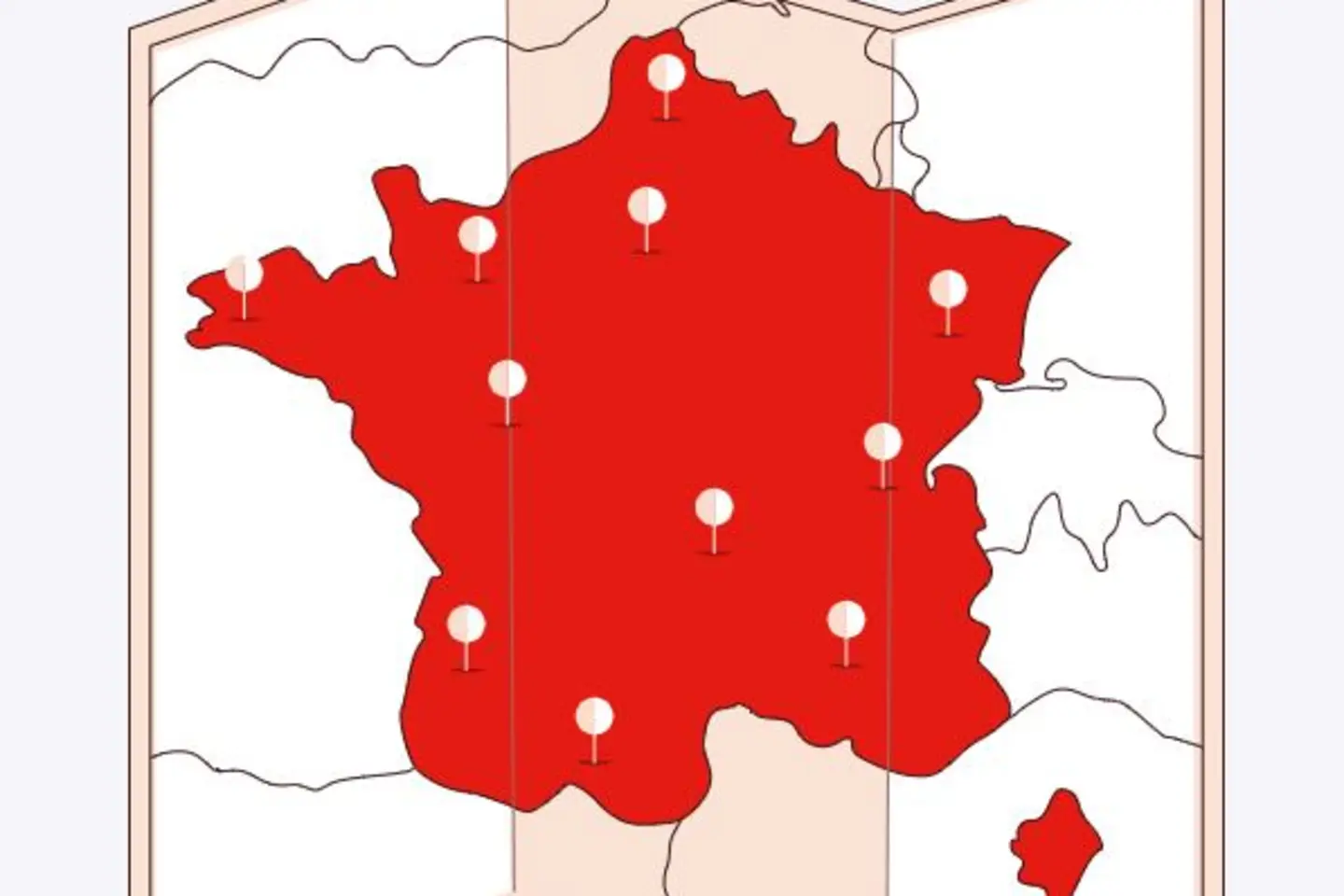 La carte de France des Centres Experts