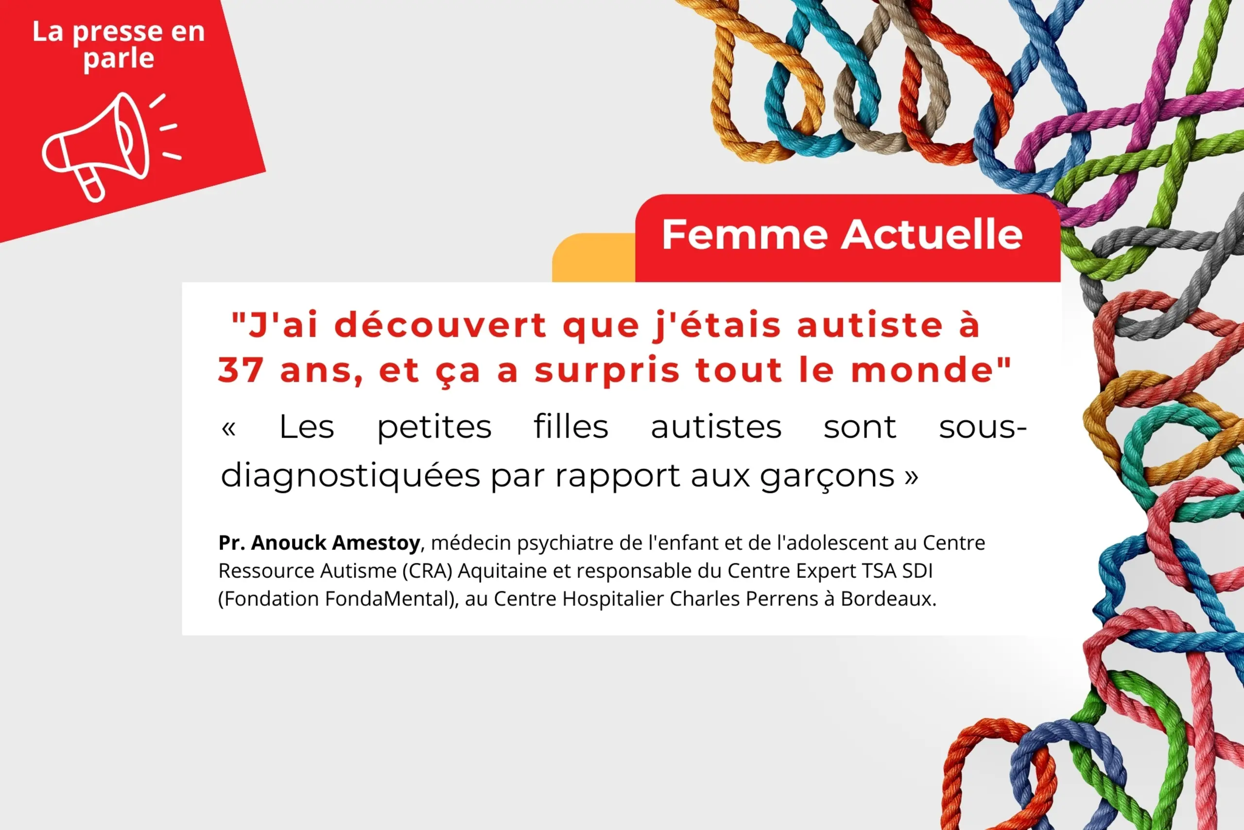 Femme Actuelle | "J'ai découvert que j'étais autiste à 37 ans, et ça a surpris tout le monde"