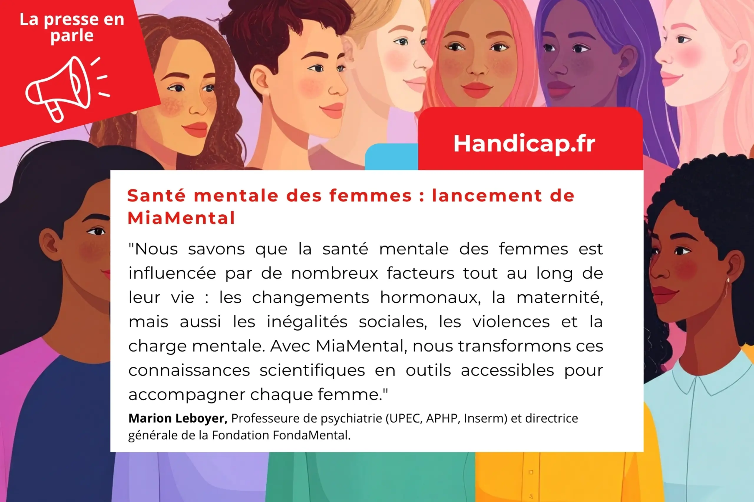 Handicap.fr | Santé mentale des femmes : lancement de MiaMental