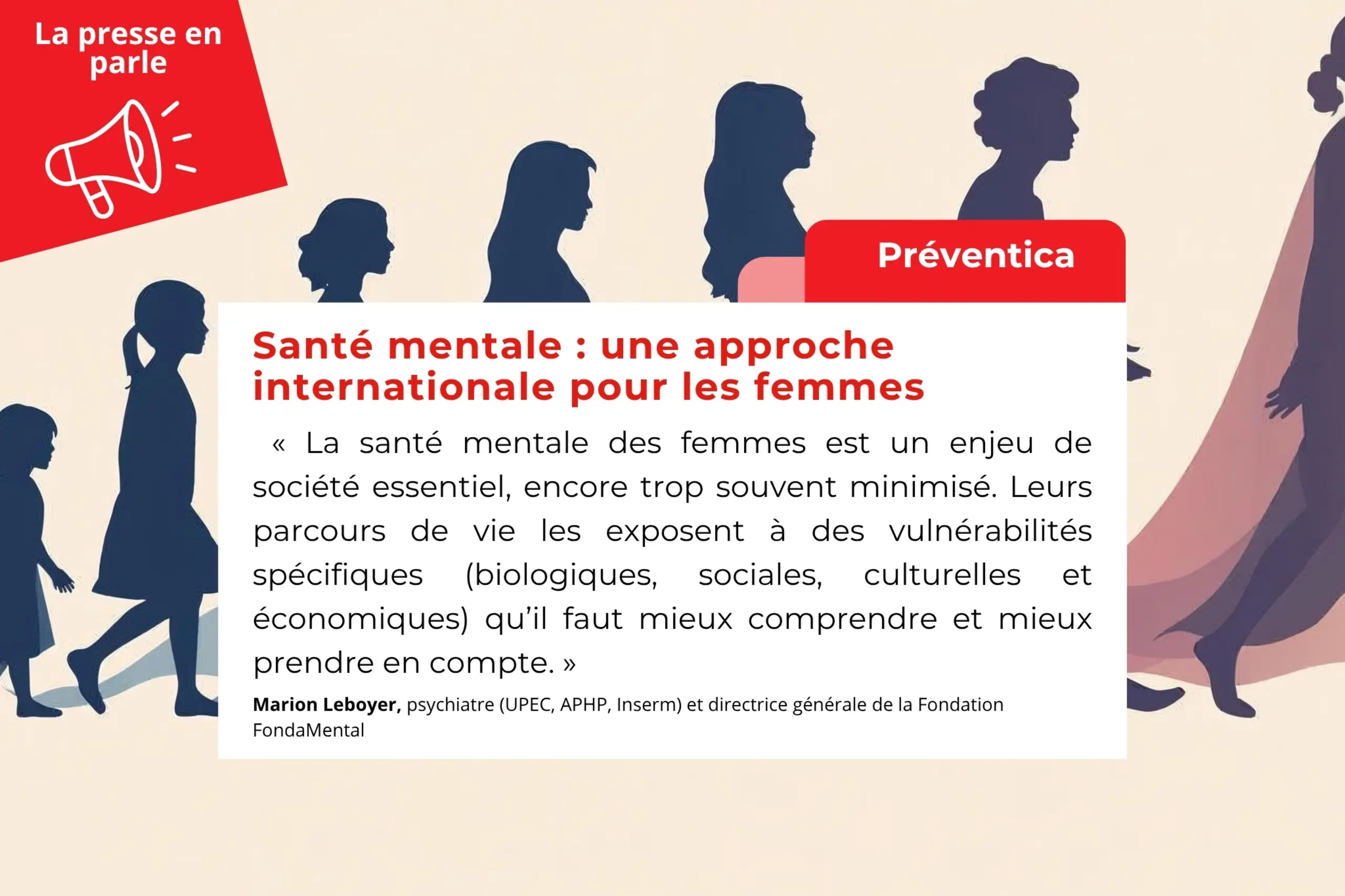 Préventica | Santé mentale : une approche internationale pour les femmes Vignette La presse en parle : Préventica | Santé mentale : une approche internationale pour les femmes