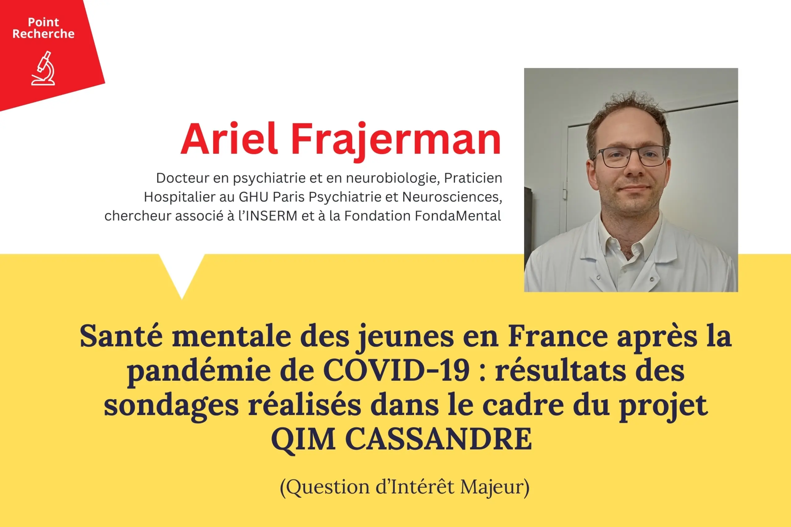 Ariel Frajerman : Santé mentale des jeunes en France après la pandémie de COVID-19