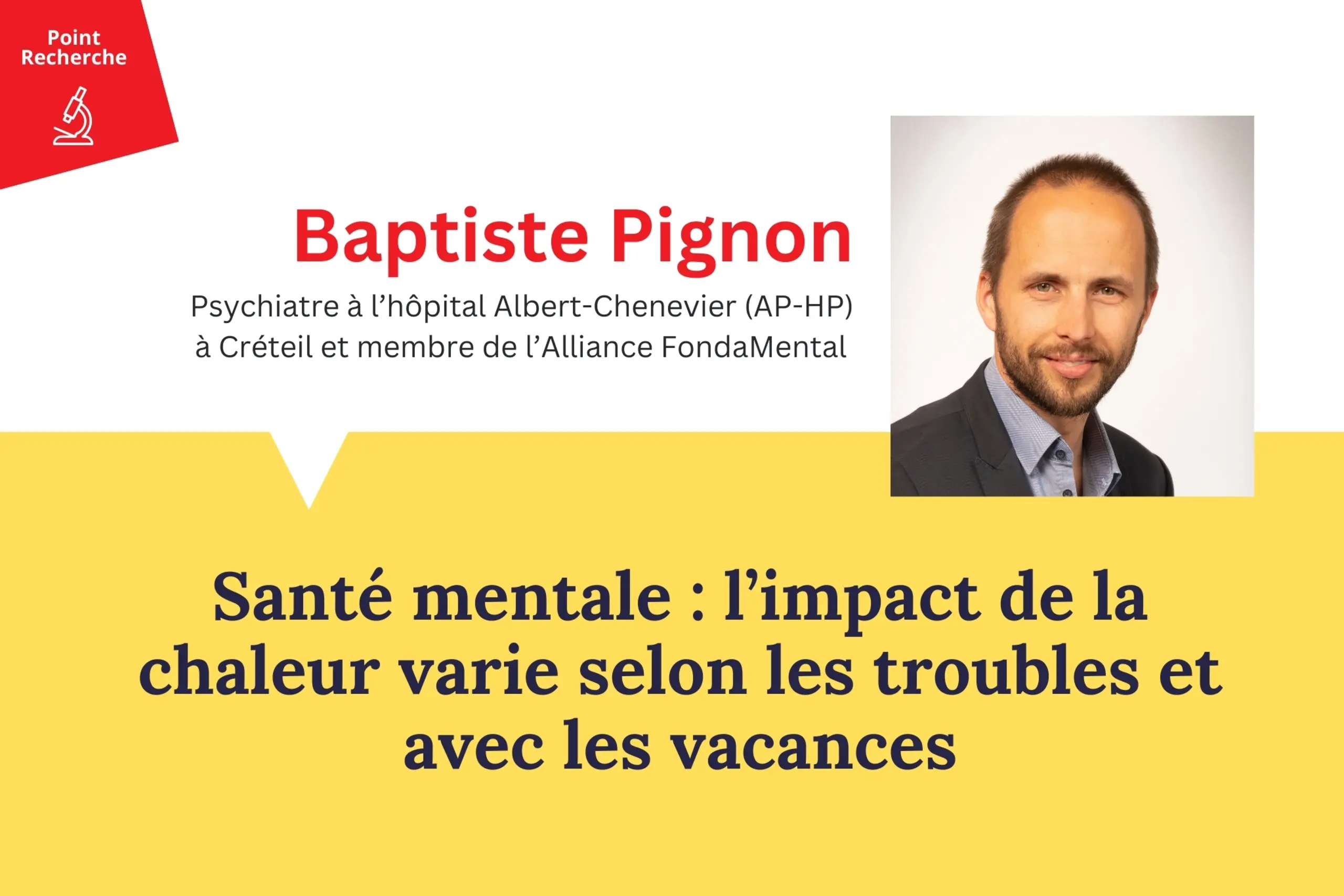 Santé mentale : l’impact de la chaleur varie selon les troubles et avec les vacances Santé mentale : l’impact de la chaleur varie selon les troubles et avec les vacances