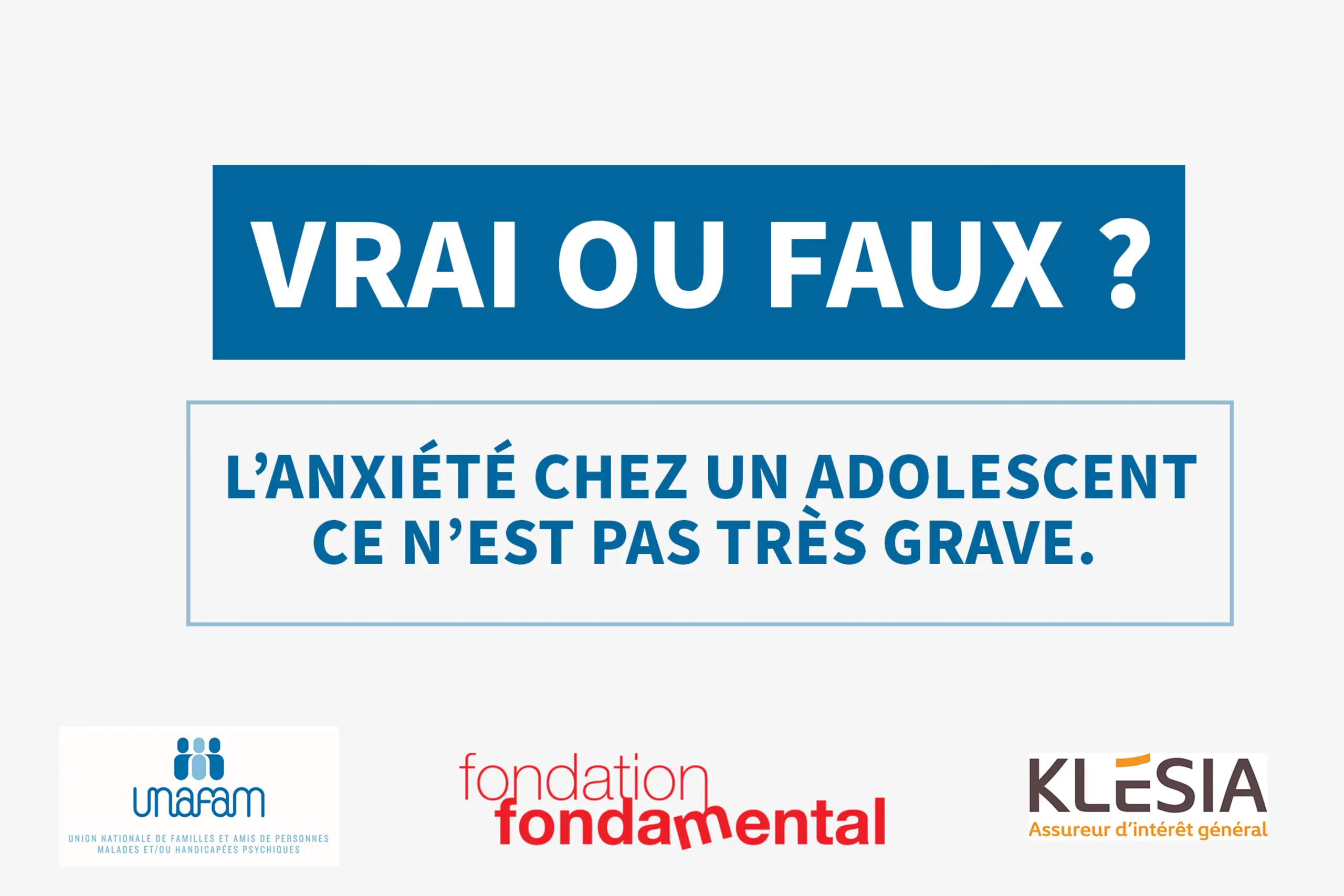 L’anxiété chez un adolescent ce n’est pas très grave.