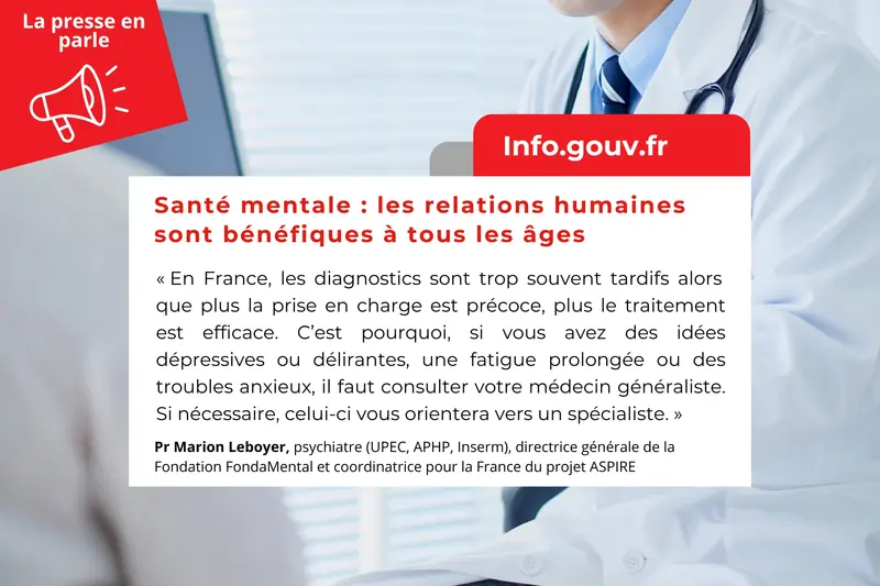 Info.gouv.fr | Santé mentale : les relations humaines sont bénéfiques à tous les âges