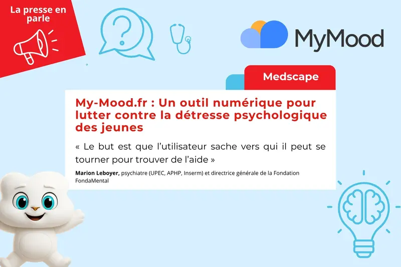 Vignette la presse en parle : Medscape | MyMood : Un outil numérique pour lutter contre la détresse psychologique des jeunes