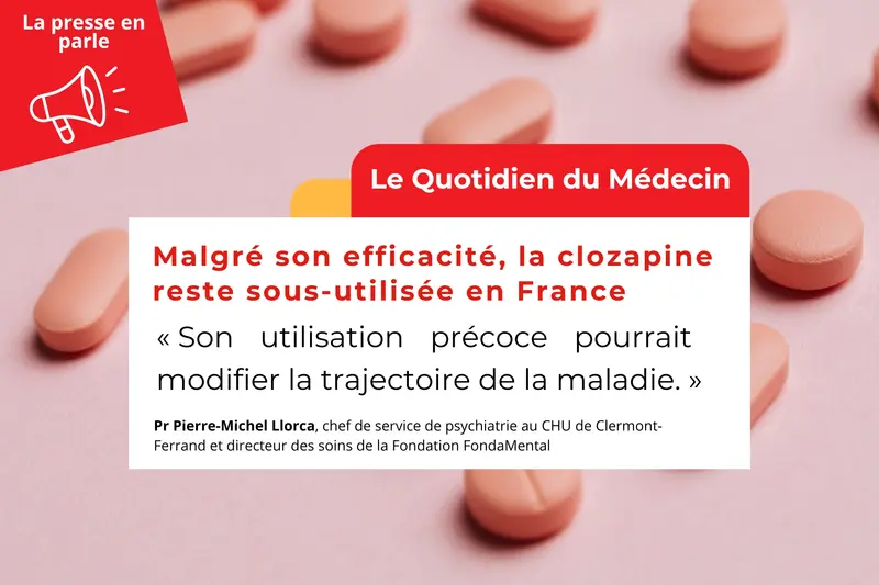 Le Quotidien du Médecin | Malgré son efficacité, la clozapine reste sous-utilisée en France