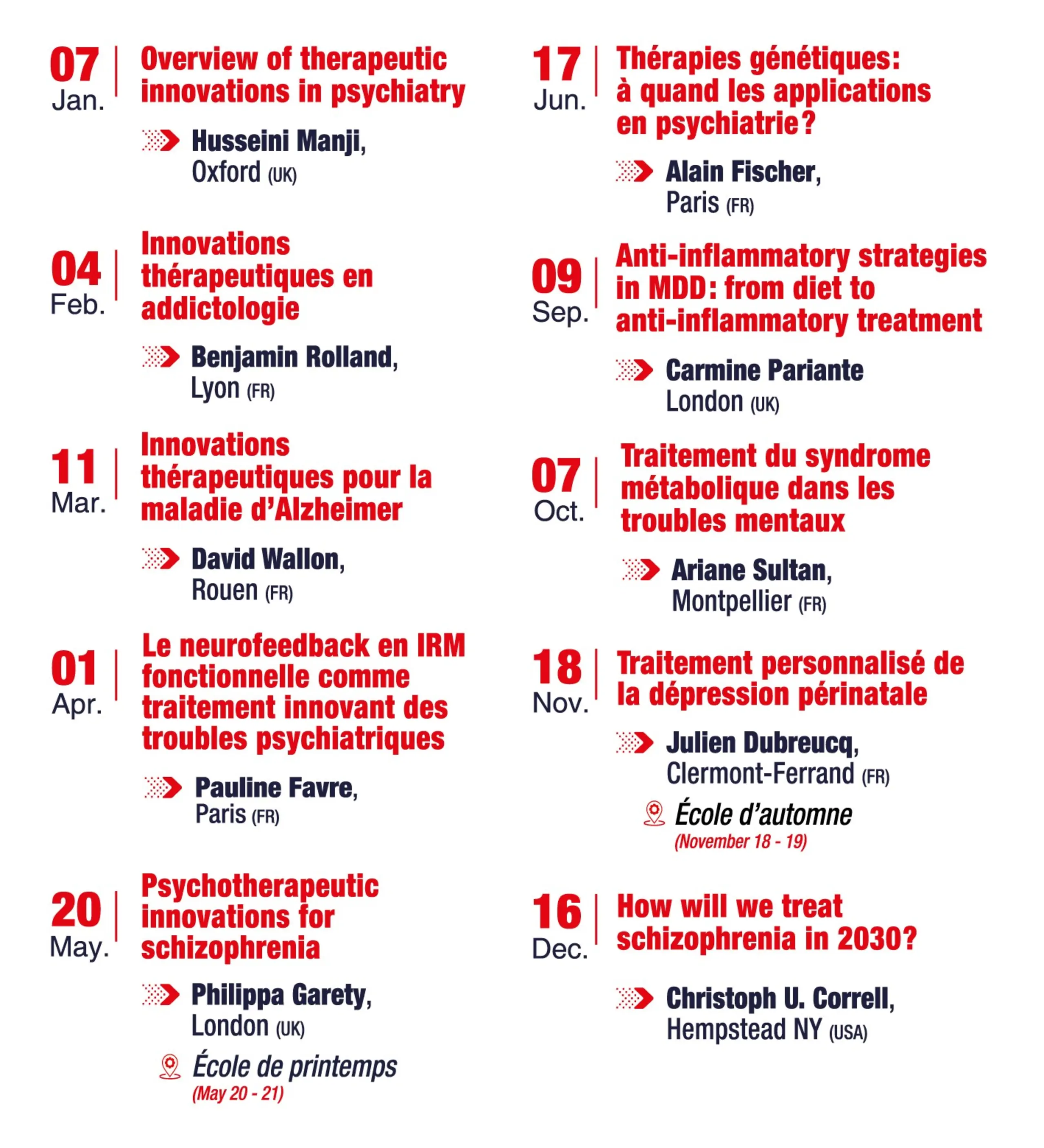 Programme Conférence FondaMental 2026